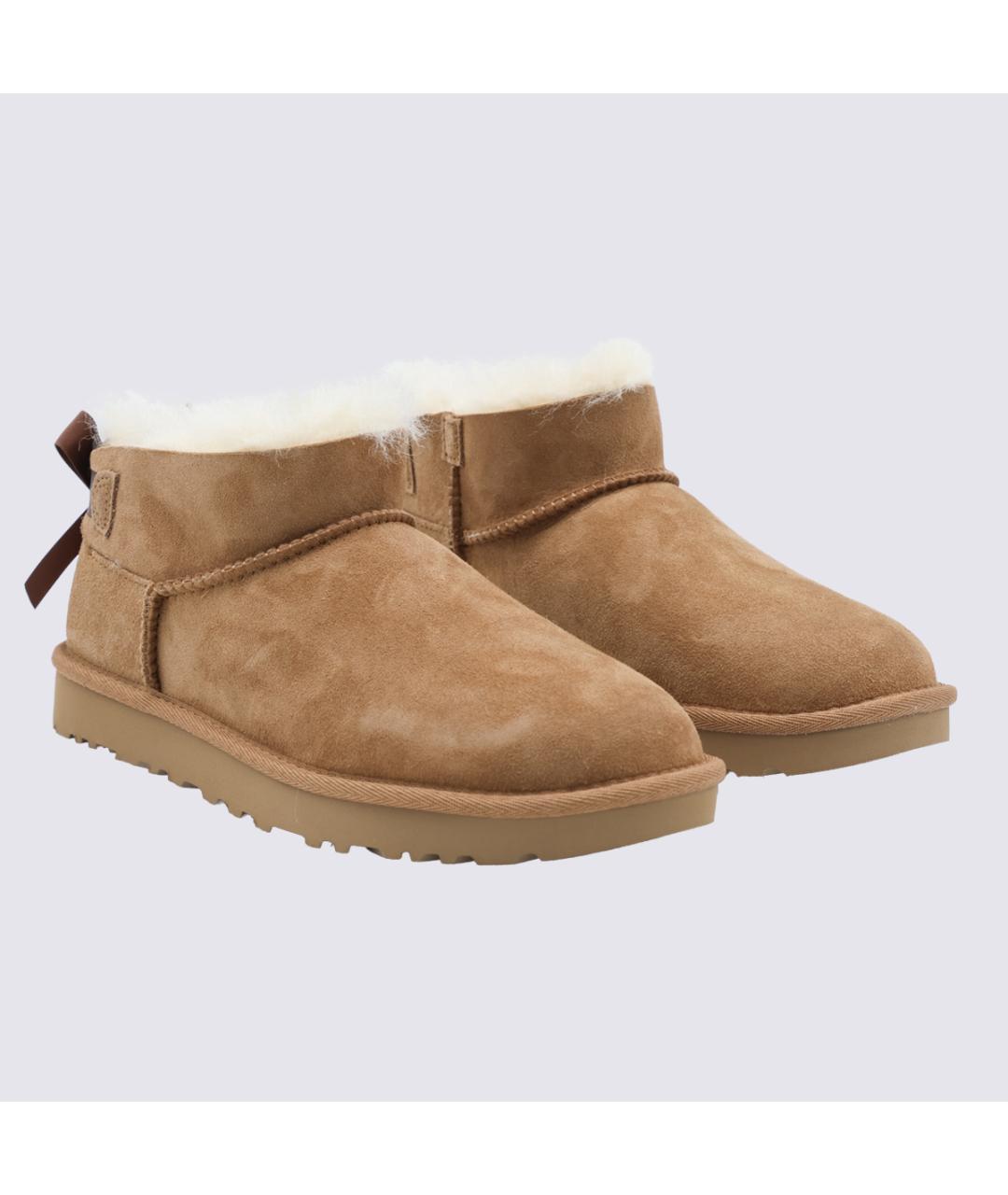 UGG Бежевые замшевые полусапоги, фото 2