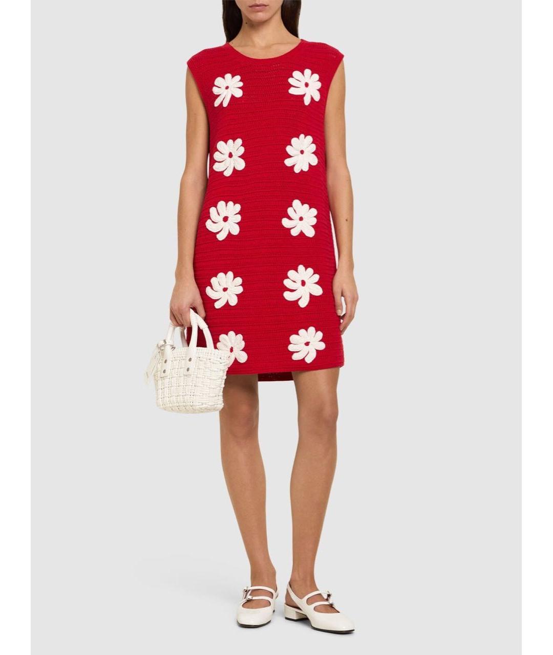 MSGM Красное повседневное платье, фото 3