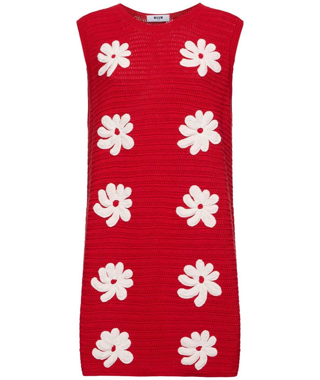 MSGM Красное повседневное платье, фото 1