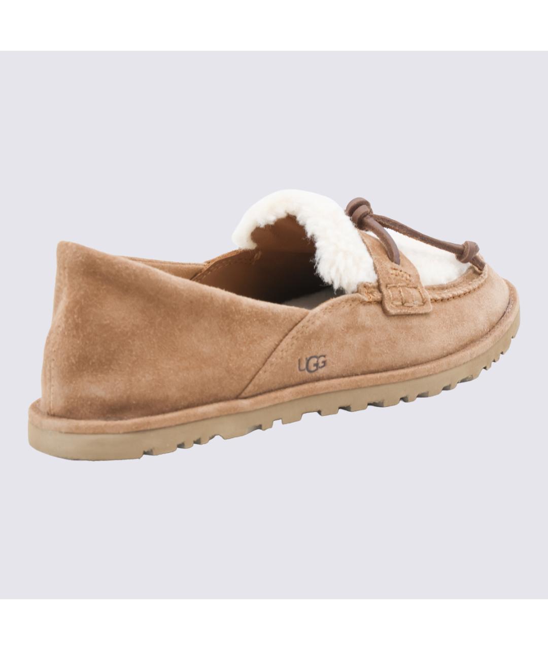 UGG Бежевые замшевые лоферы, фото 3