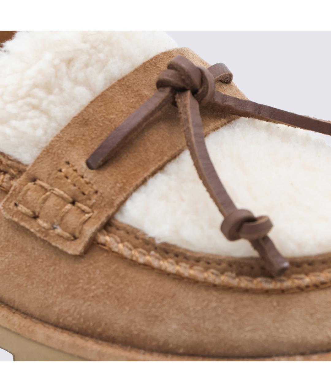 UGG Бежевые замшевые лоферы, фото 4