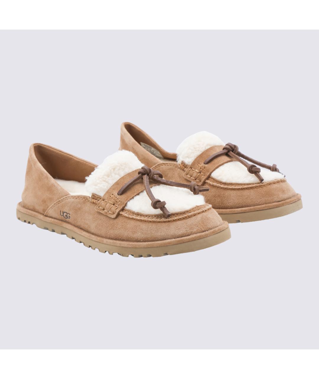 UGG Бежевые замшевые лоферы, фото 2