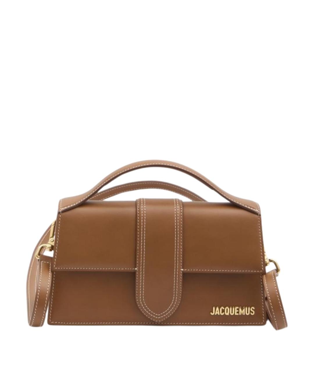 JACQUEMUS Коричневая кожаная сумка через плечо, фото 1
