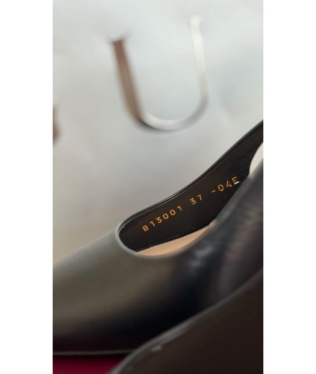 GUCCI Черные кожаные туфли, фото 4