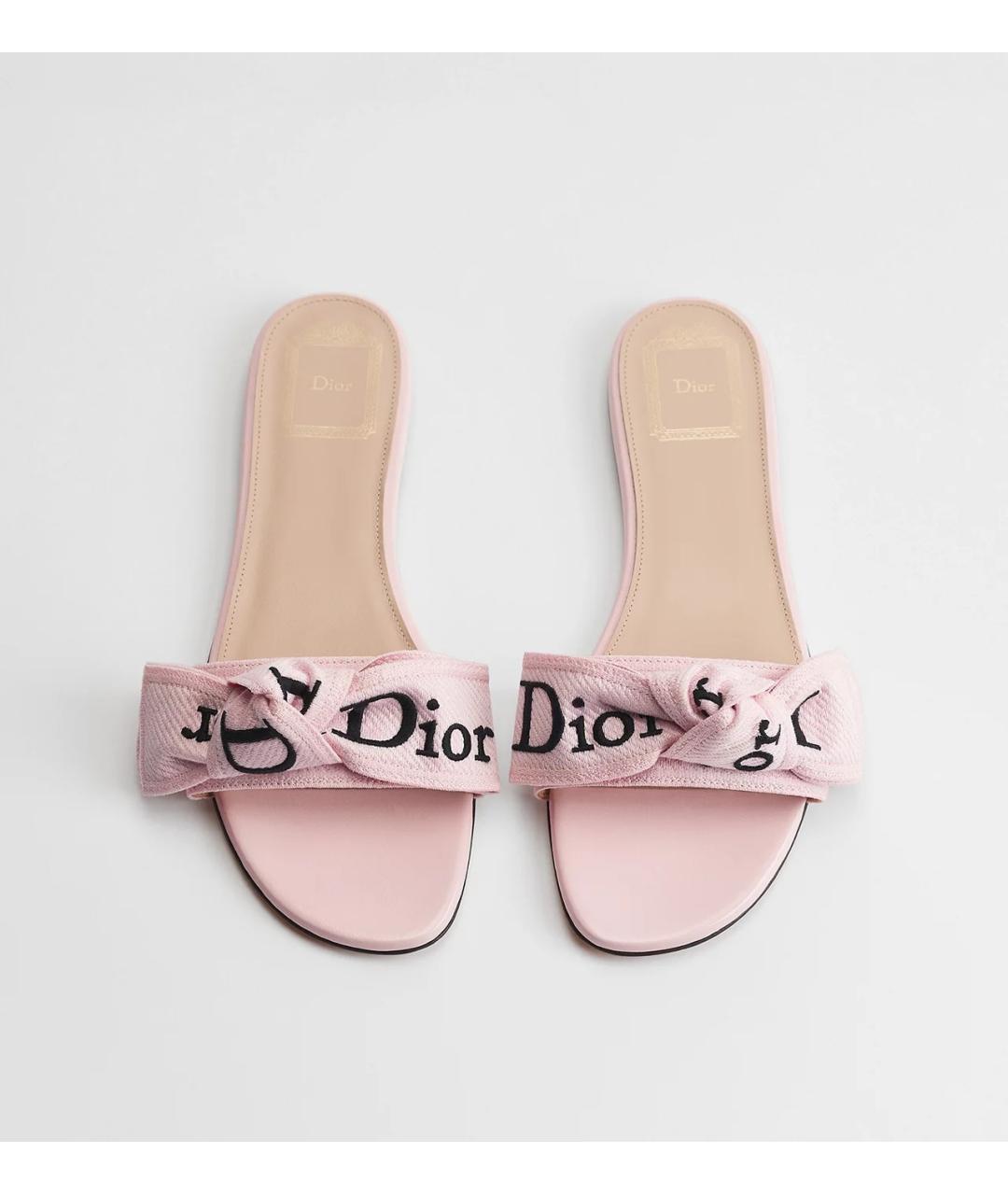 CHRISTIAN DIOR Розовые шлепанцы, фото 3