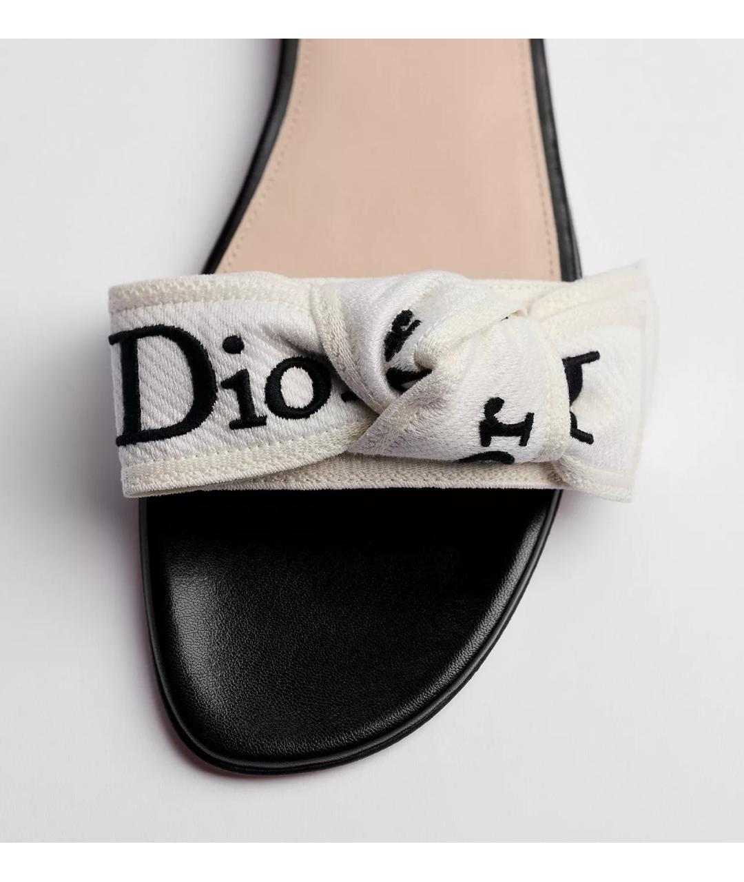 CHRISTIAN DIOR Белые шлепанцы, фото 4