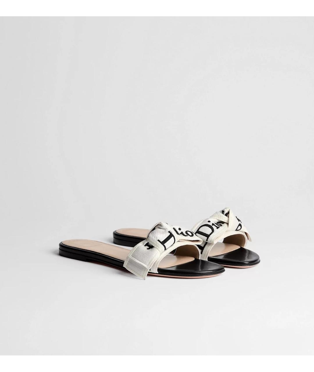 CHRISTIAN DIOR Белые шлепанцы, фото 2