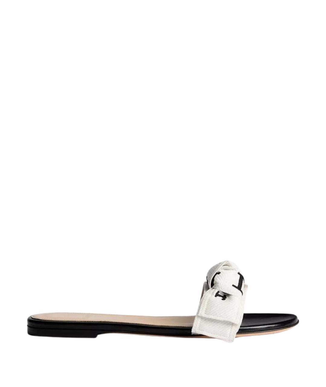 CHRISTIAN DIOR Белые шлепанцы, фото 1