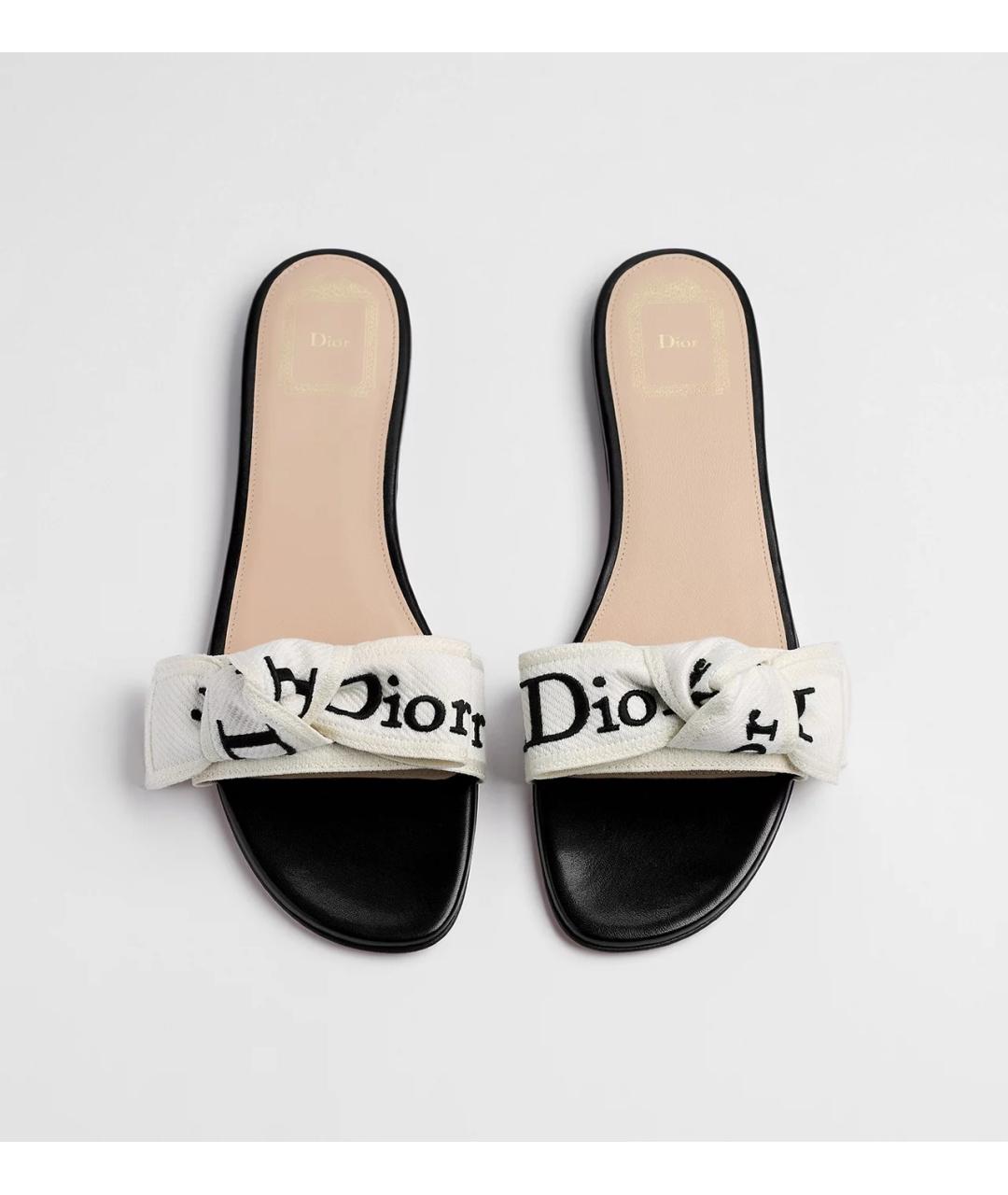 CHRISTIAN DIOR Белые шлепанцы, фото 3