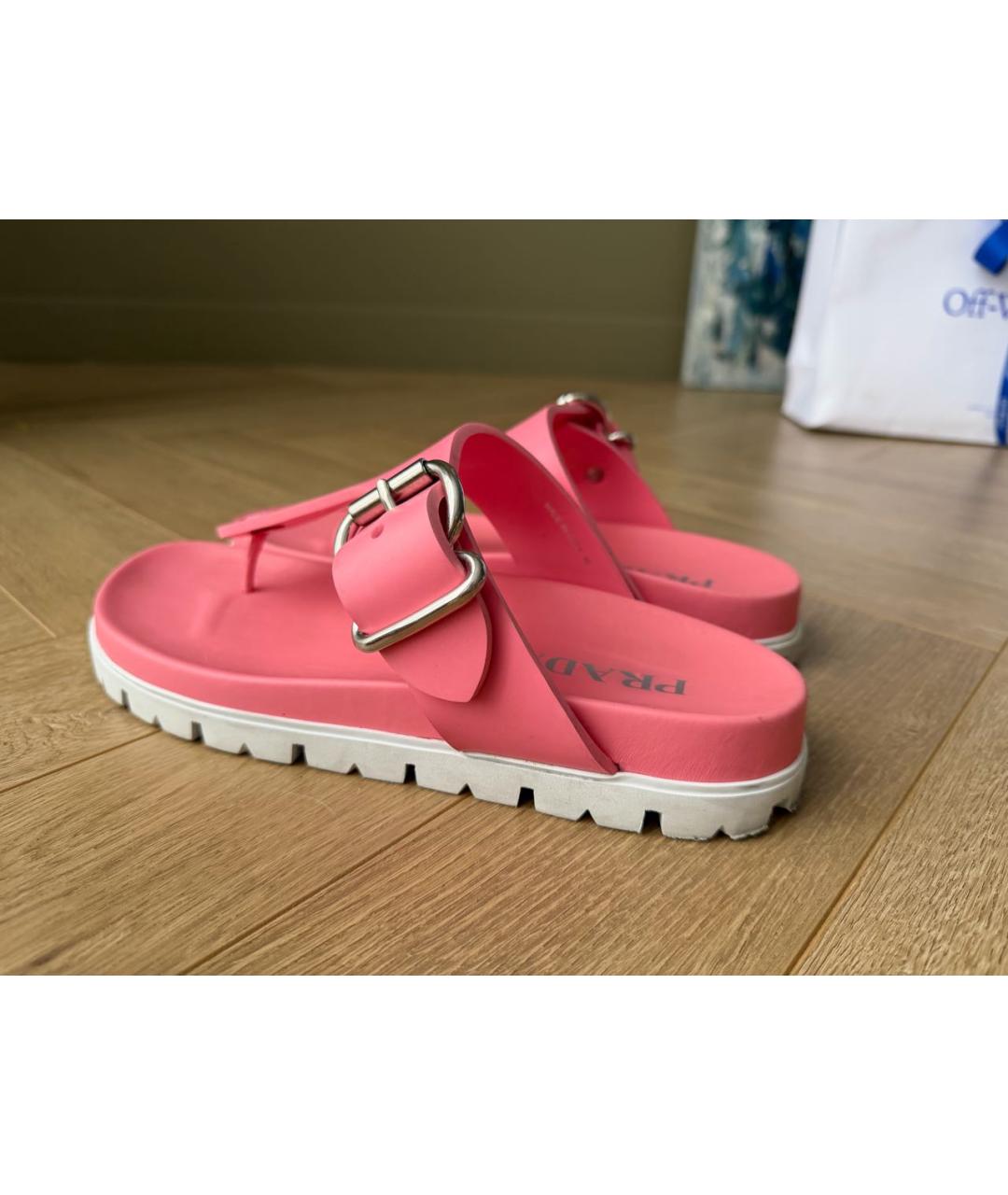 PRADA Розовые шлепанцы, фото 9