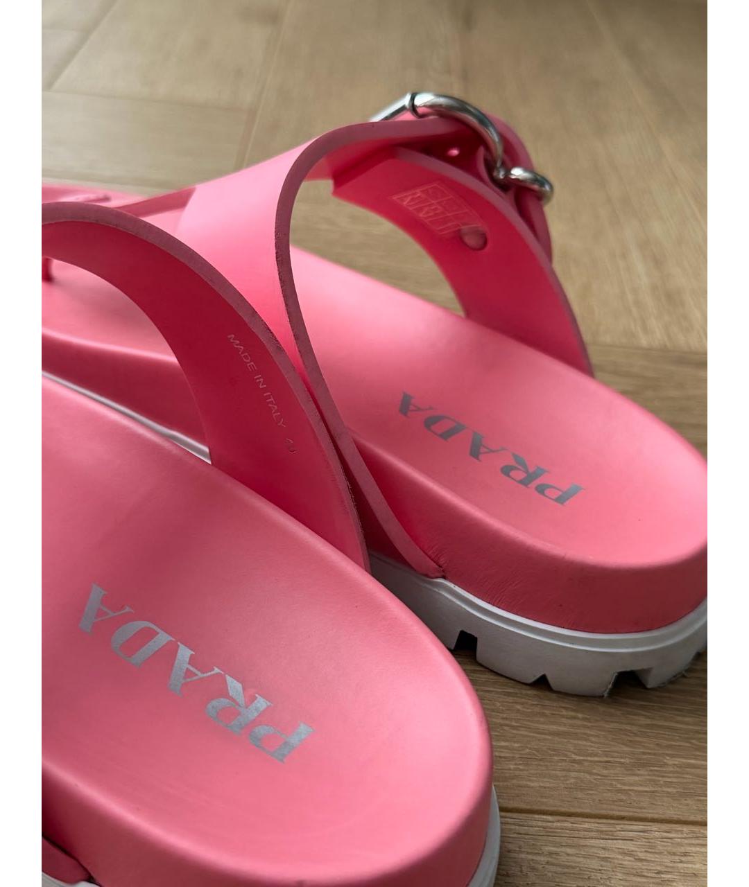 PRADA Розовые шлепанцы, фото 7