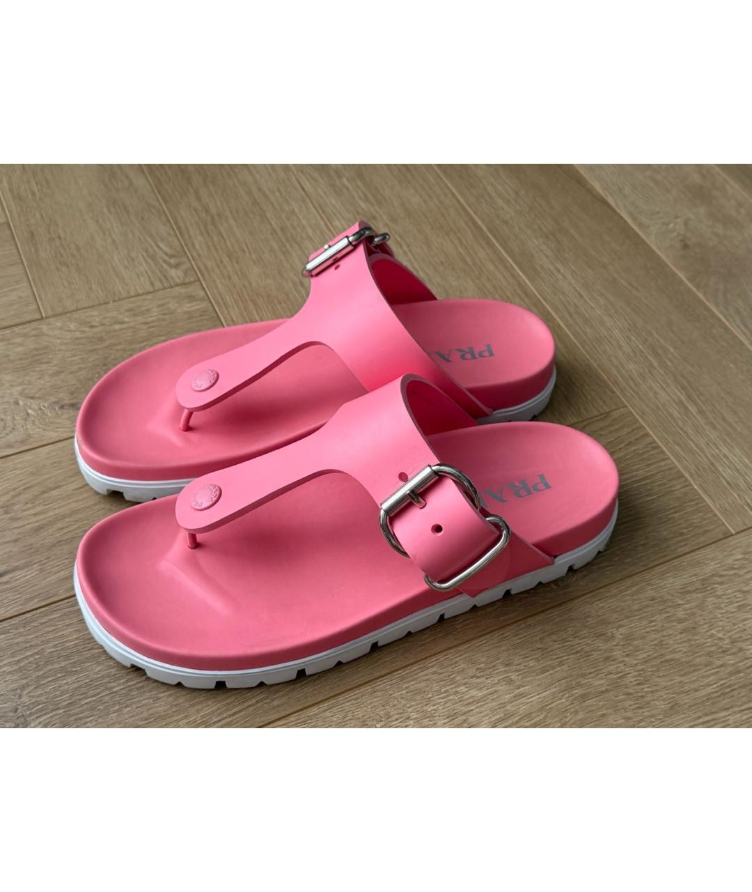 PRADA Розовые шлепанцы, фото 4