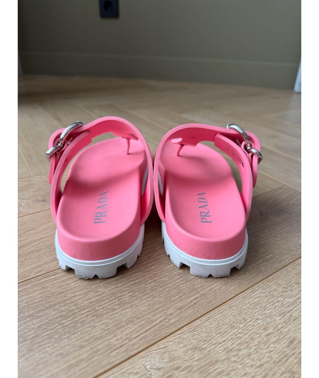 PRADA Розовые шлепанцы, фото 6