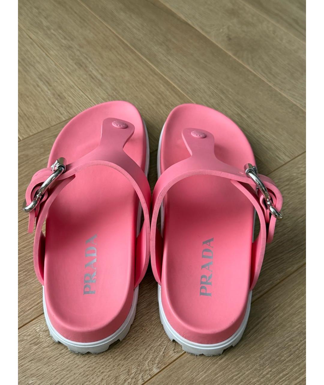 PRADA Розовые шлепанцы, фото 8