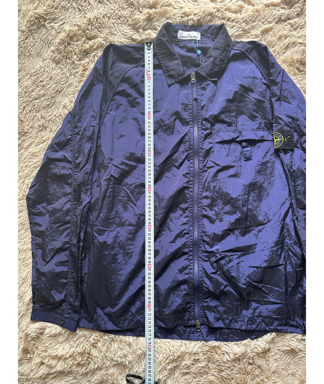 STONE ISLAND Синяя нейлоновая куртка, фото 3