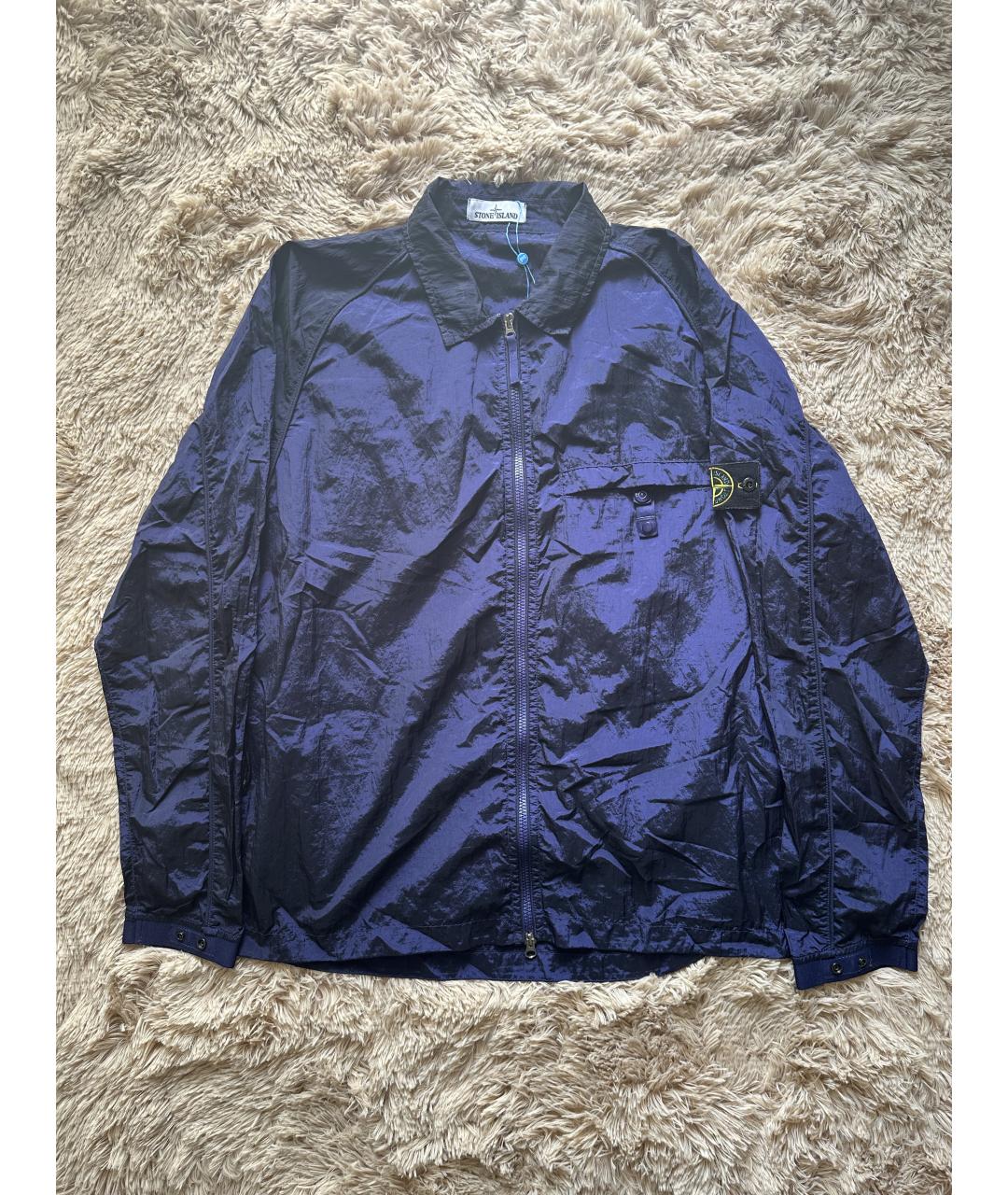 STONE ISLAND Синяя нейлоновая куртка, фото 7