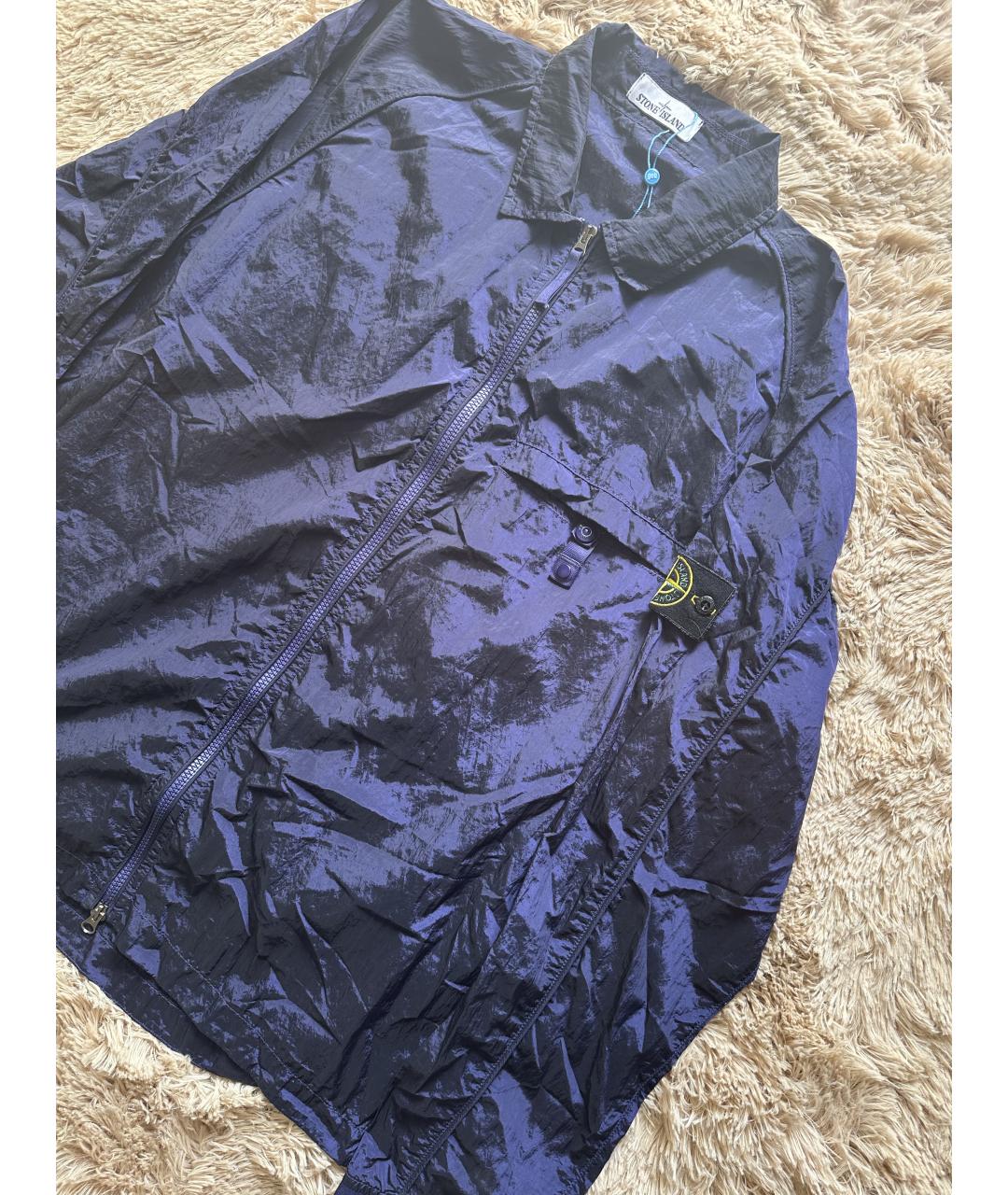 STONE ISLAND Синяя нейлоновая куртка, фото 2