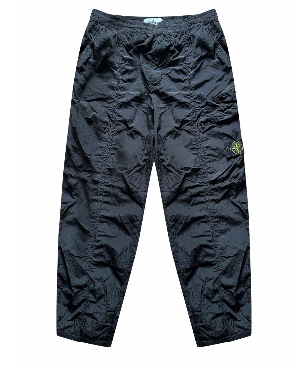 STONE ISLAND Черные нейлоновые повседневные брюки, фото 1