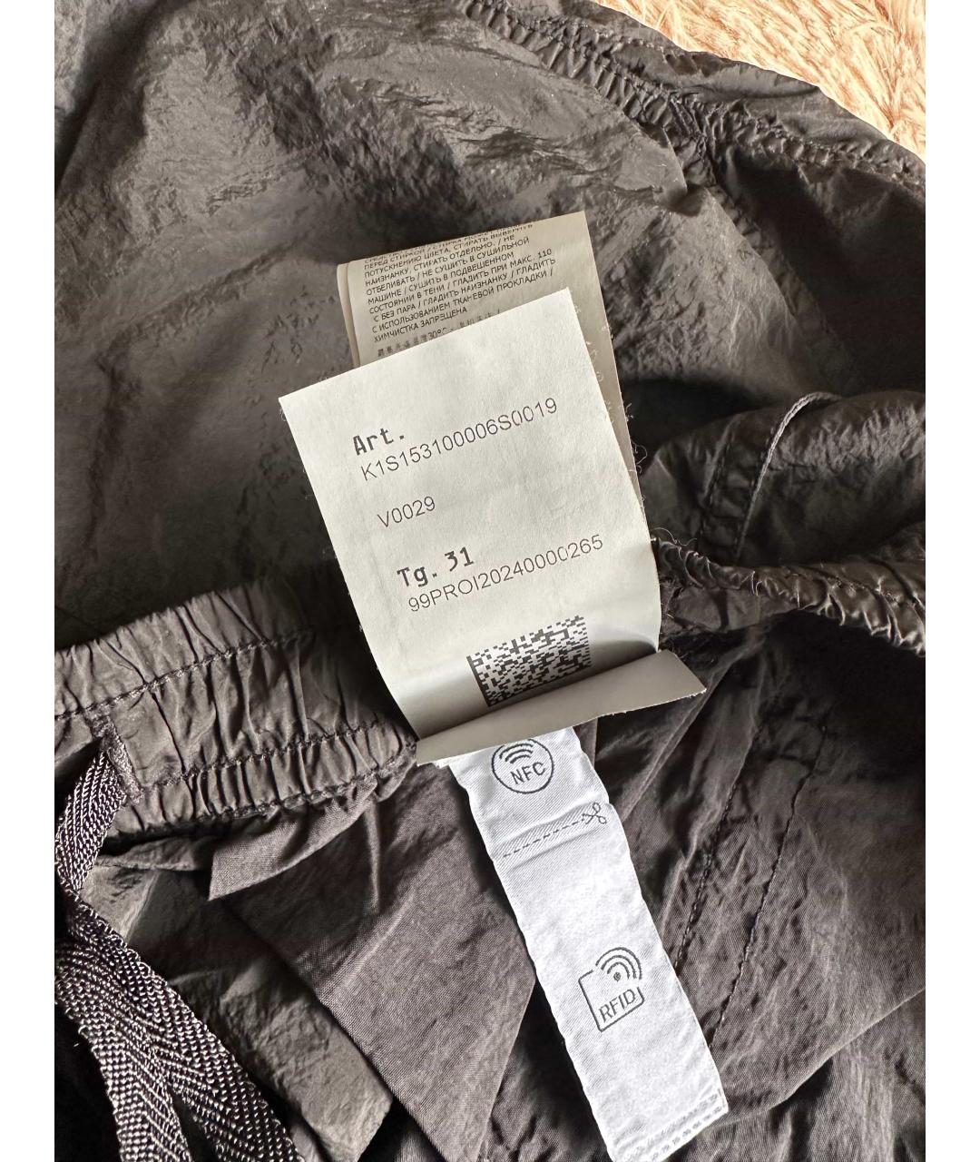 STONE ISLAND Черные нейлоновые повседневные брюки, фото 4