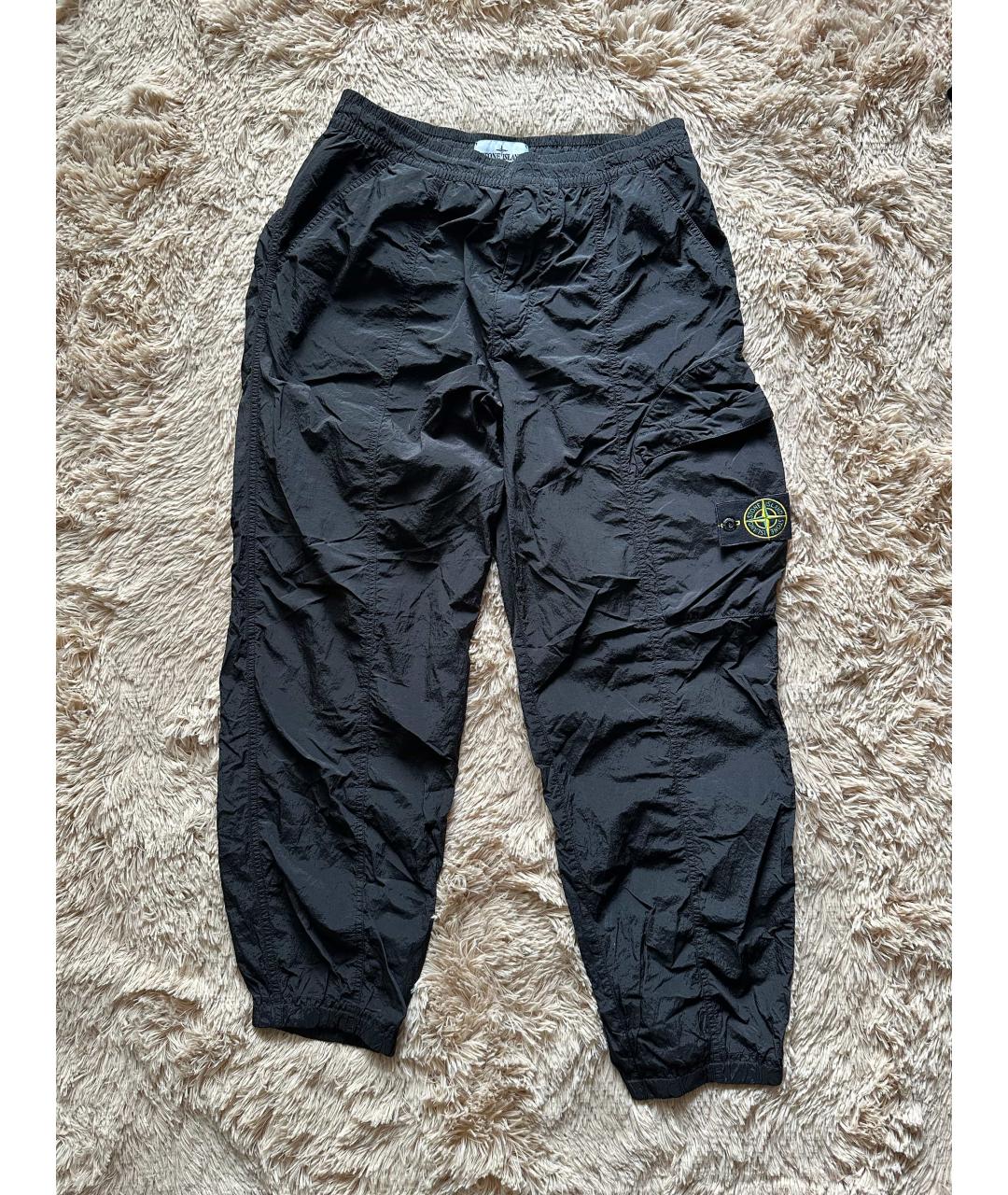 STONE ISLAND Черные нейлоновые повседневные брюки, фото 8