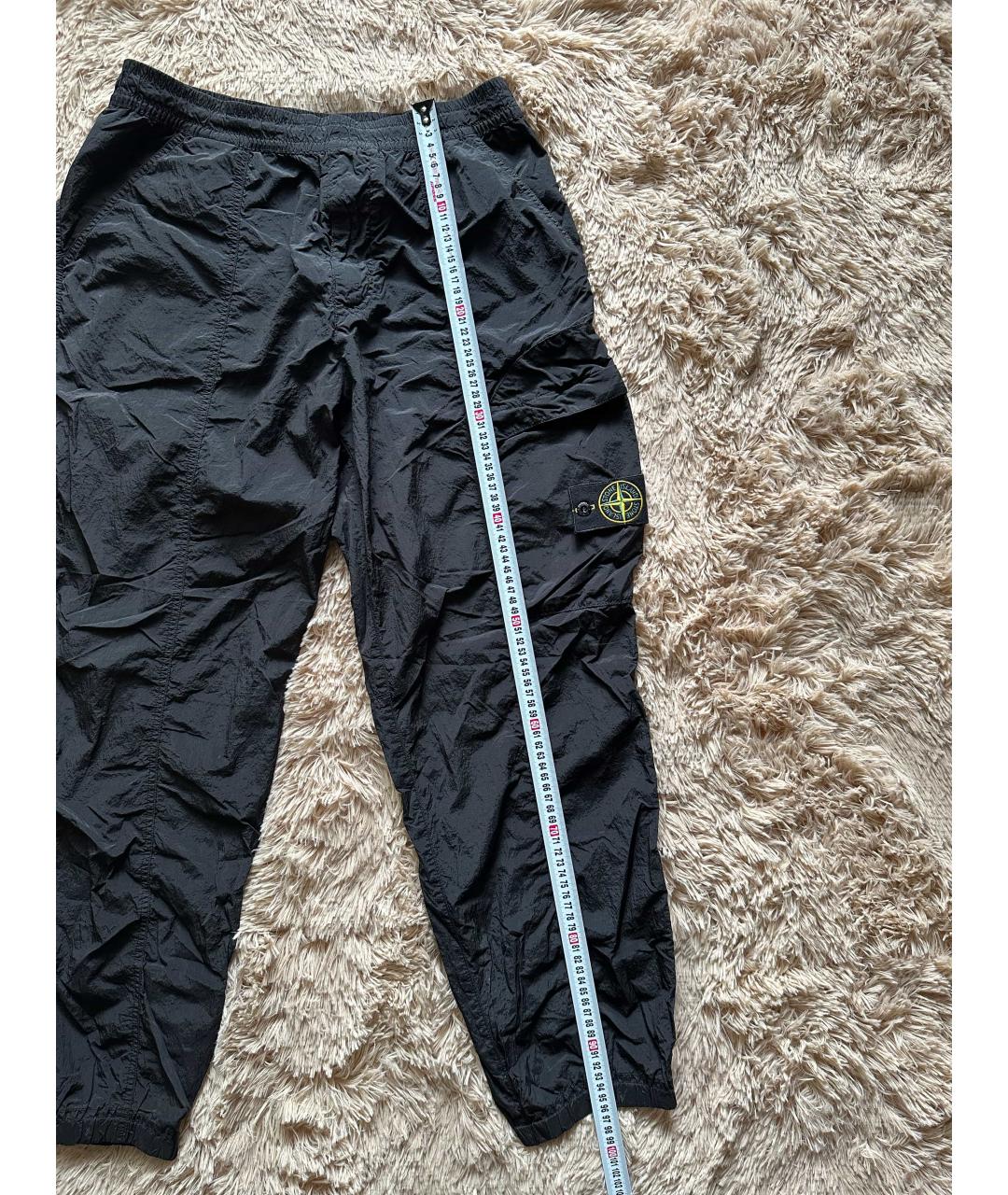 STONE ISLAND Черные нейлоновые повседневные брюки, фото 5