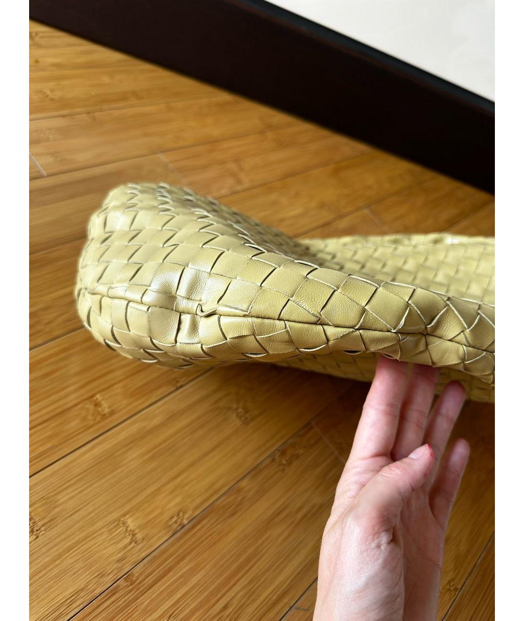 BOTTEGA VENETA Горчичная кожаная сумка тоут, фото 5