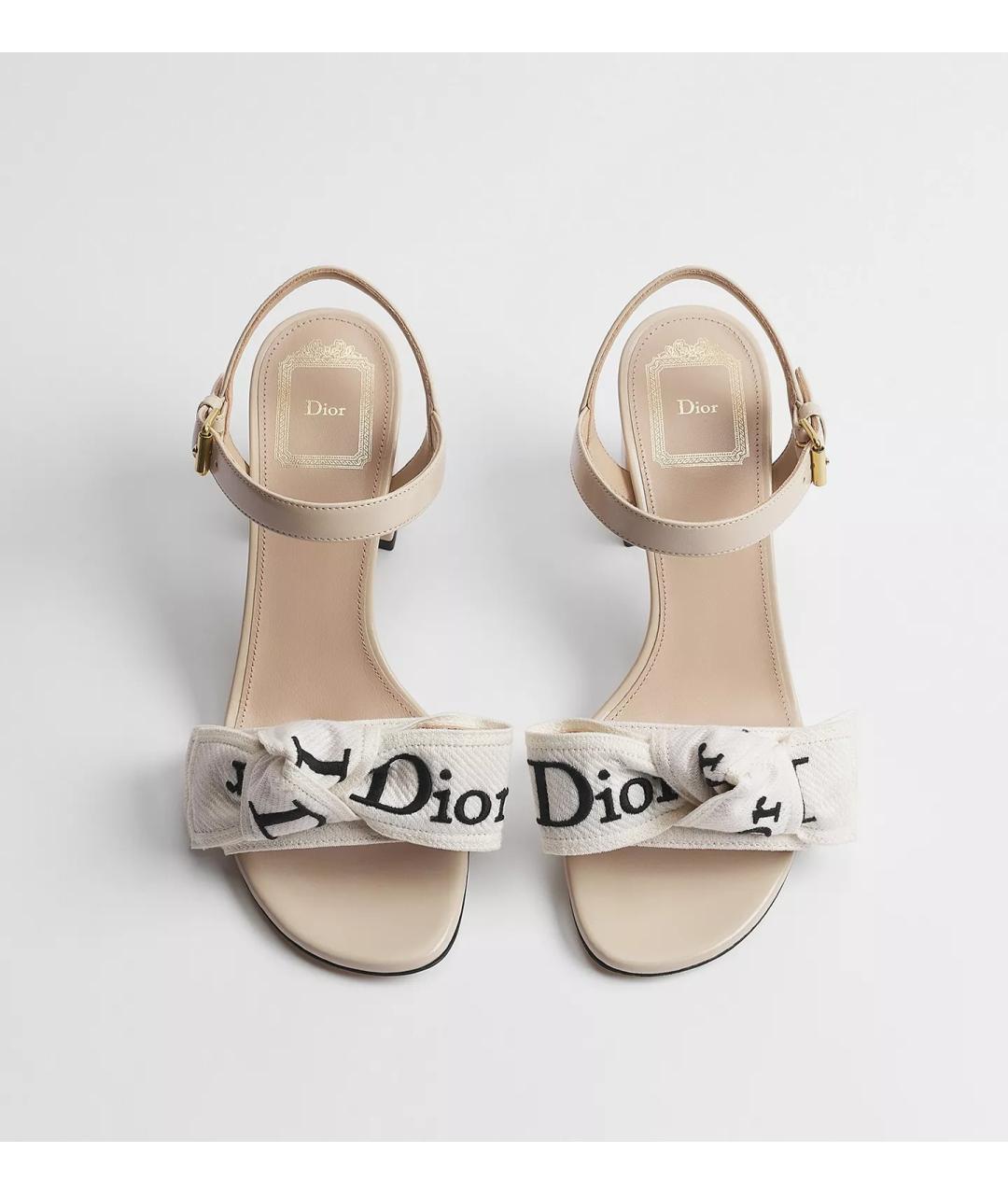 CHRISTIAN DIOR Бежевые босоножки, фото 3