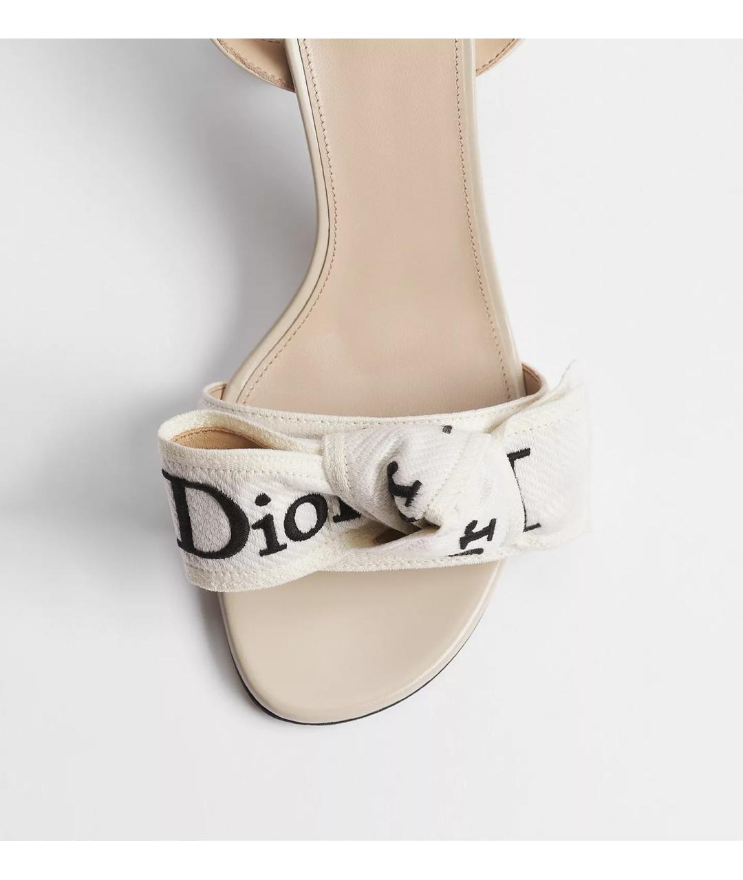 CHRISTIAN DIOR Бежевые босоножки, фото 4