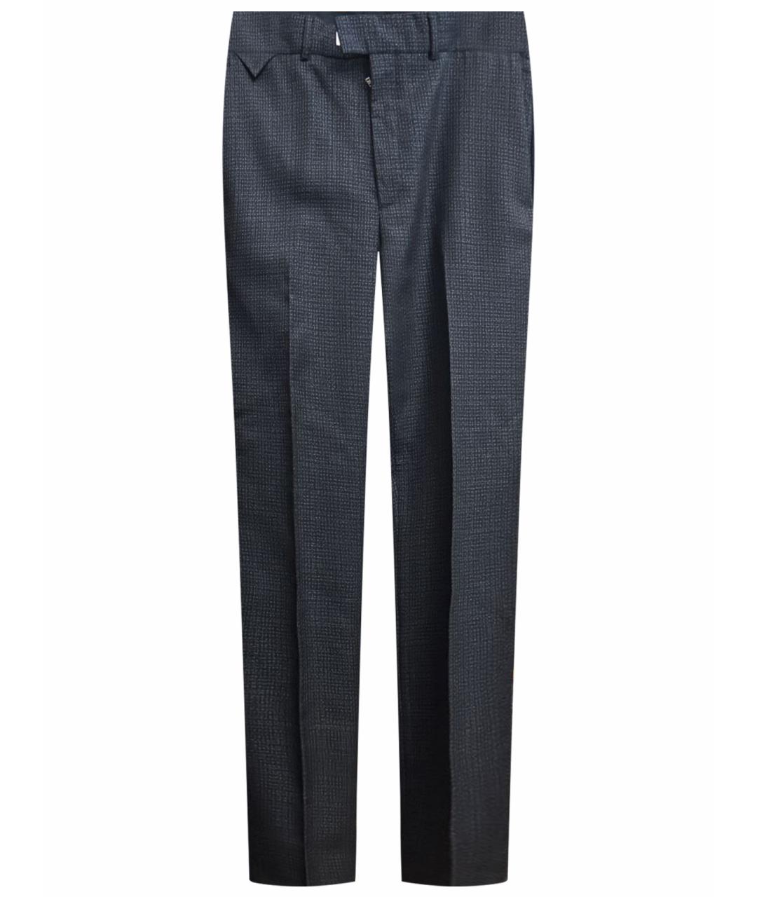 LOUIS VUITTON Антрацитовые вискозные повседневные брюки, фото 1
