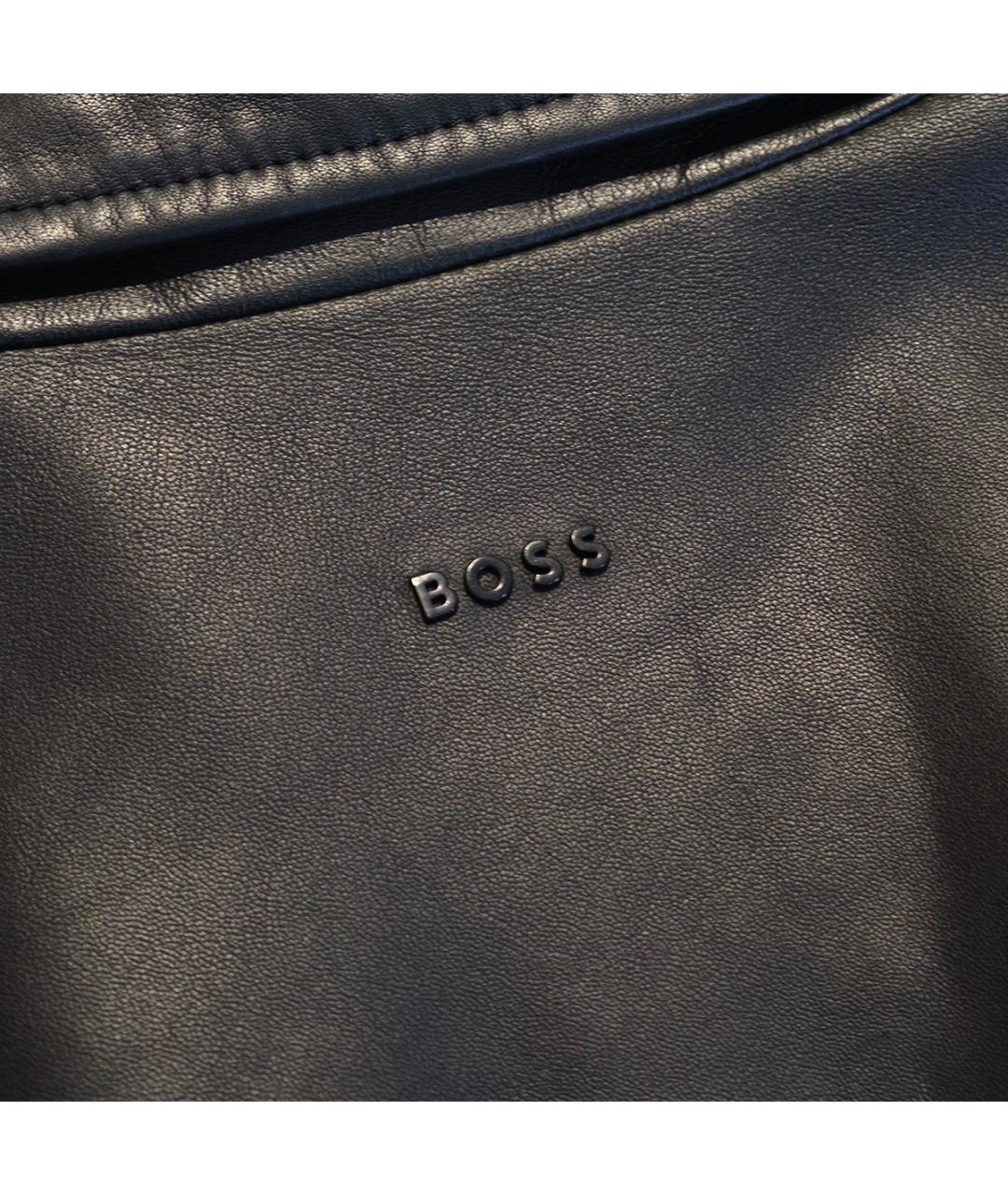 HUGO BOSS Черная кожаная куртка, фото 5