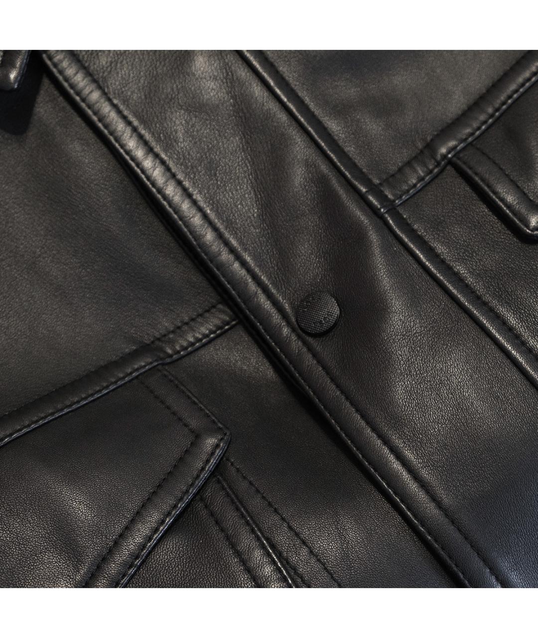 HUGO BOSS Черная кожаная куртка, фото 4