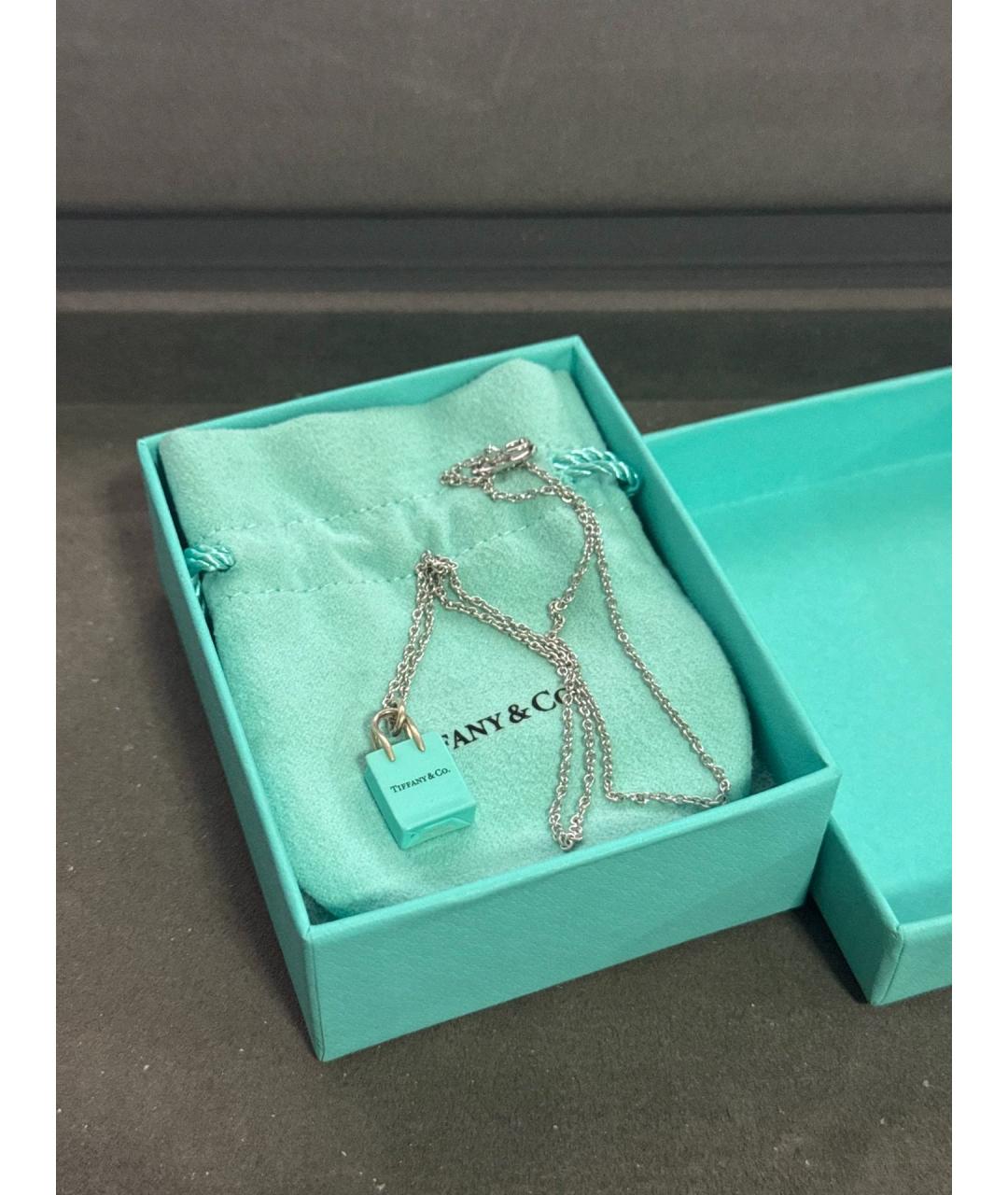 TIFFANY&CO Голубая серебряная подвеска, фото 6