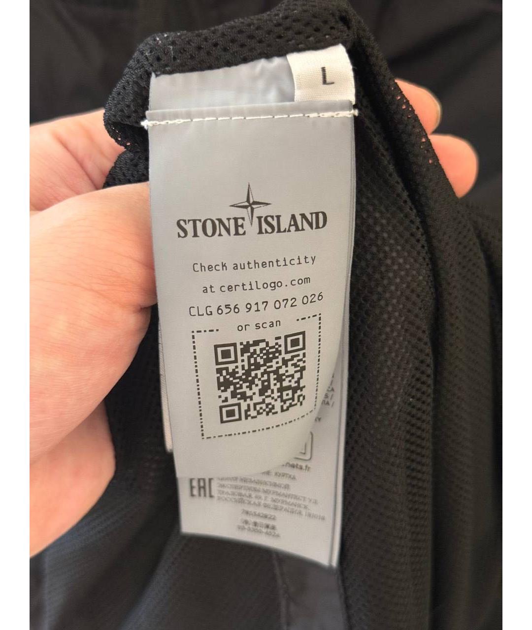 STONE ISLAND Черная полиамидовая куртка, фото 6