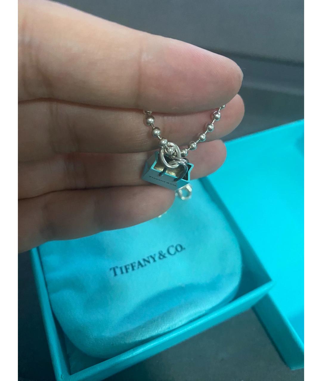 TIFFANY&CO Голубая серебряная подвеска, фото 5