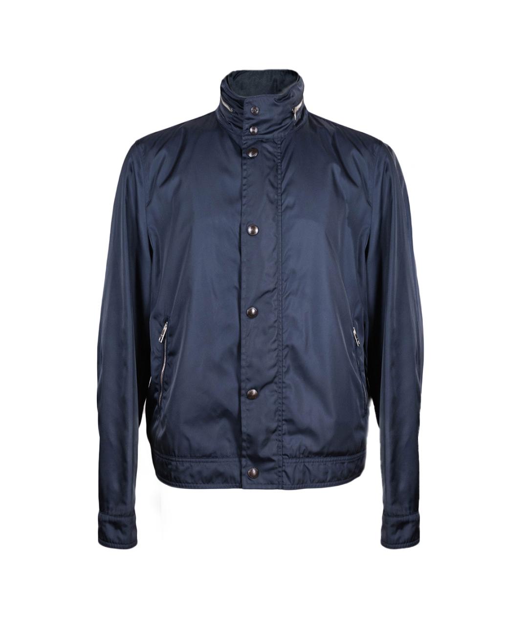 BURBERRY Темно-синяя полиамидовая куртка, фото 1