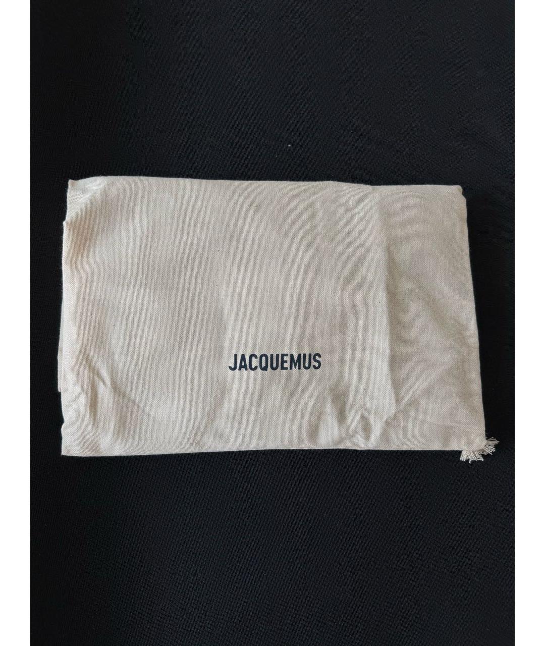 JACQUEMUS Коричневая хлопковая футболка, фото 3
