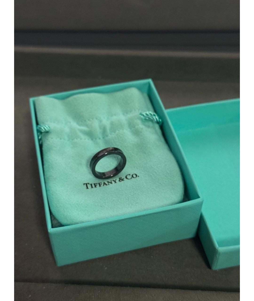 TIFFANY&CO Черное металлическое кольцо, фото 8