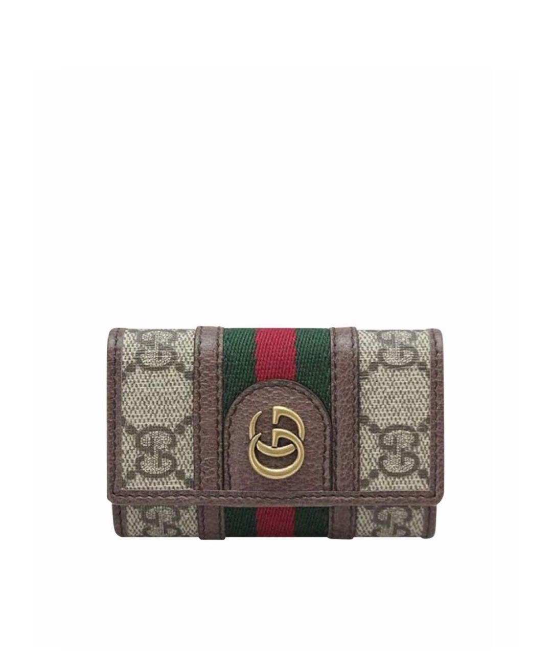 GUCCI Бежевая ключница, фото 1