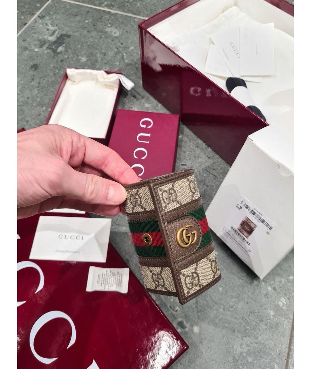 GUCCI Бежевая ключница, фото 4