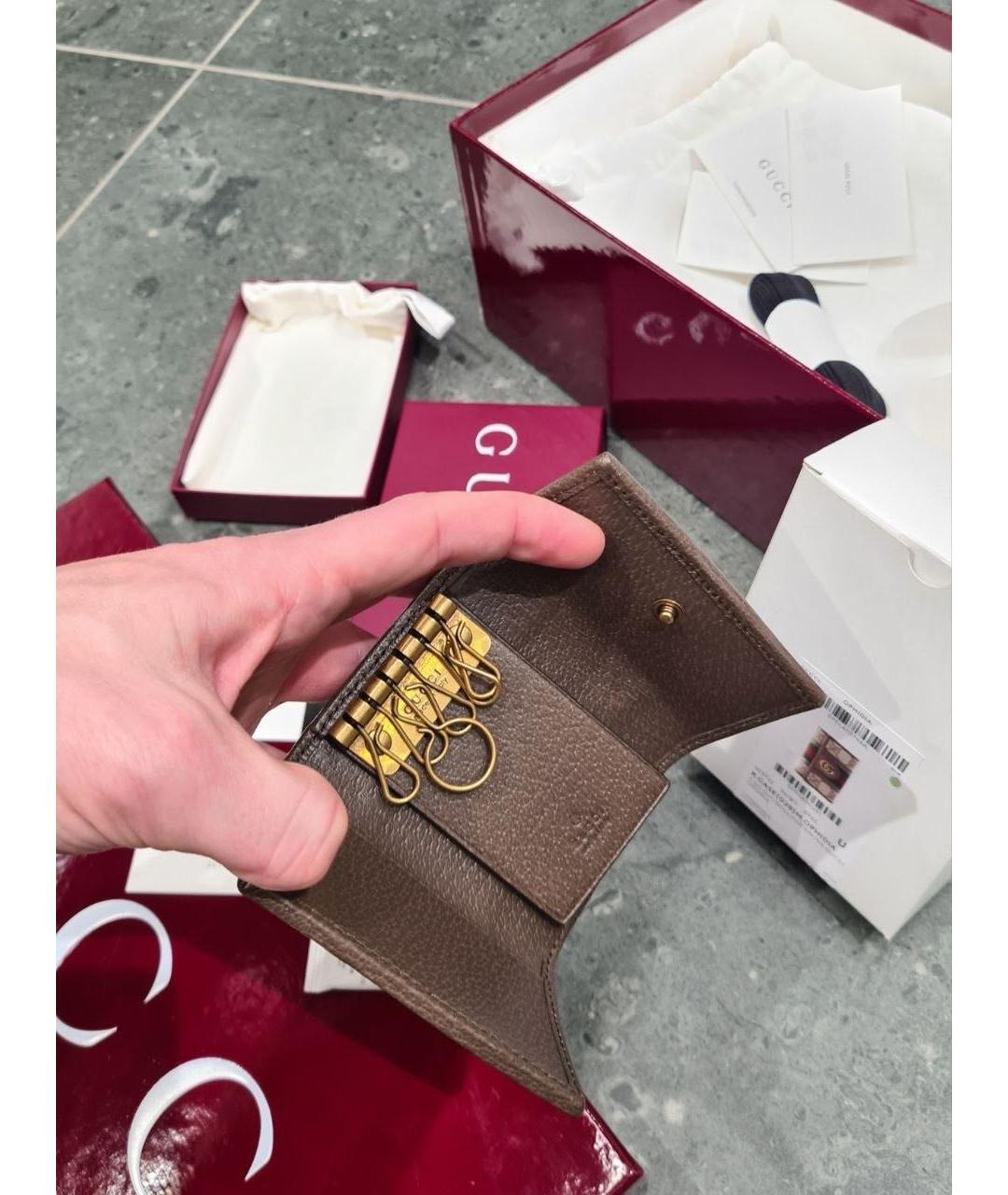 GUCCI Бежевая ключница, фото 5