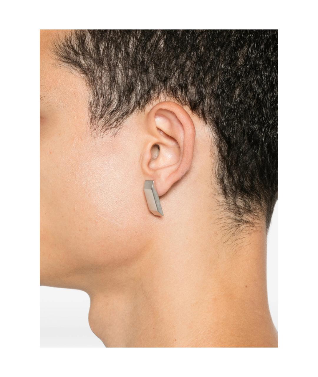 RICK OWENS Серебряные металлические серьги, фото 3