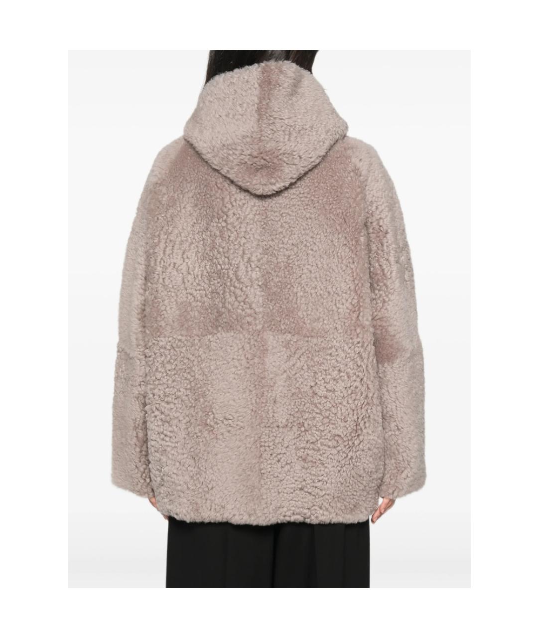 SIMONETTA RAVIZZA Бежевая меховая дубленка, фото 6