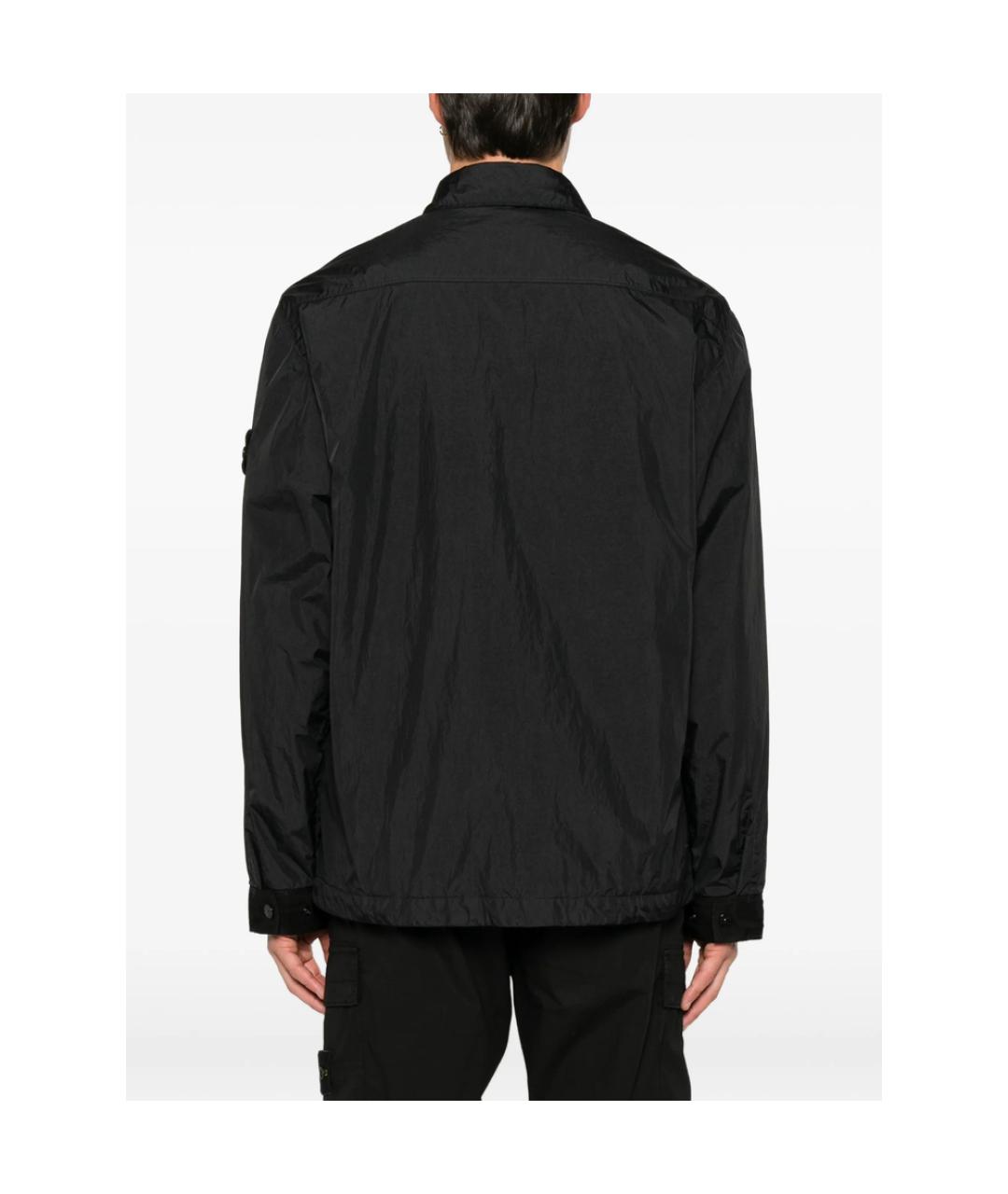 STONE ISLAND Черная полиэстеровая куртка, фото 2