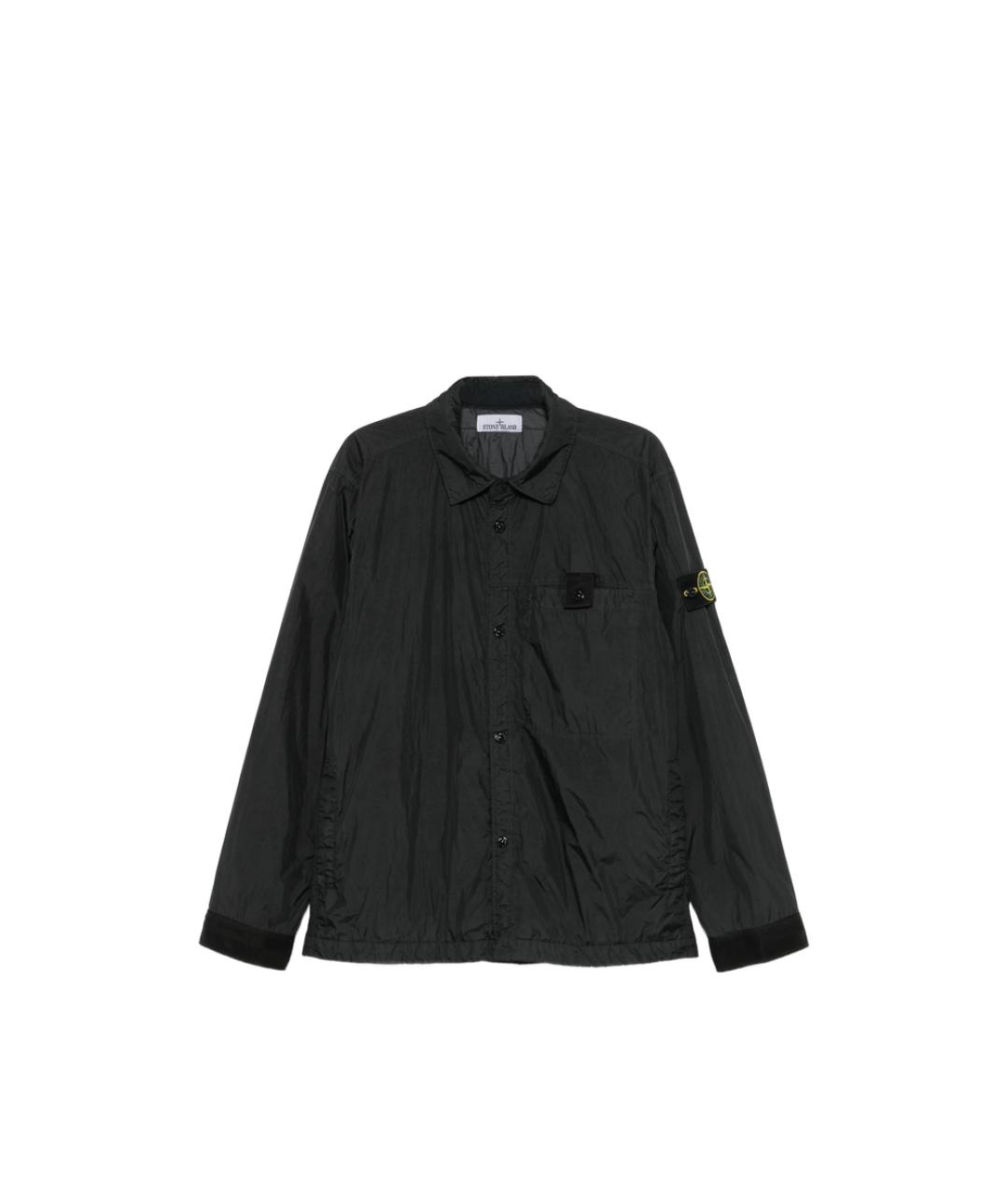 STONE ISLAND Черная полиэстеровая куртка, фото 1