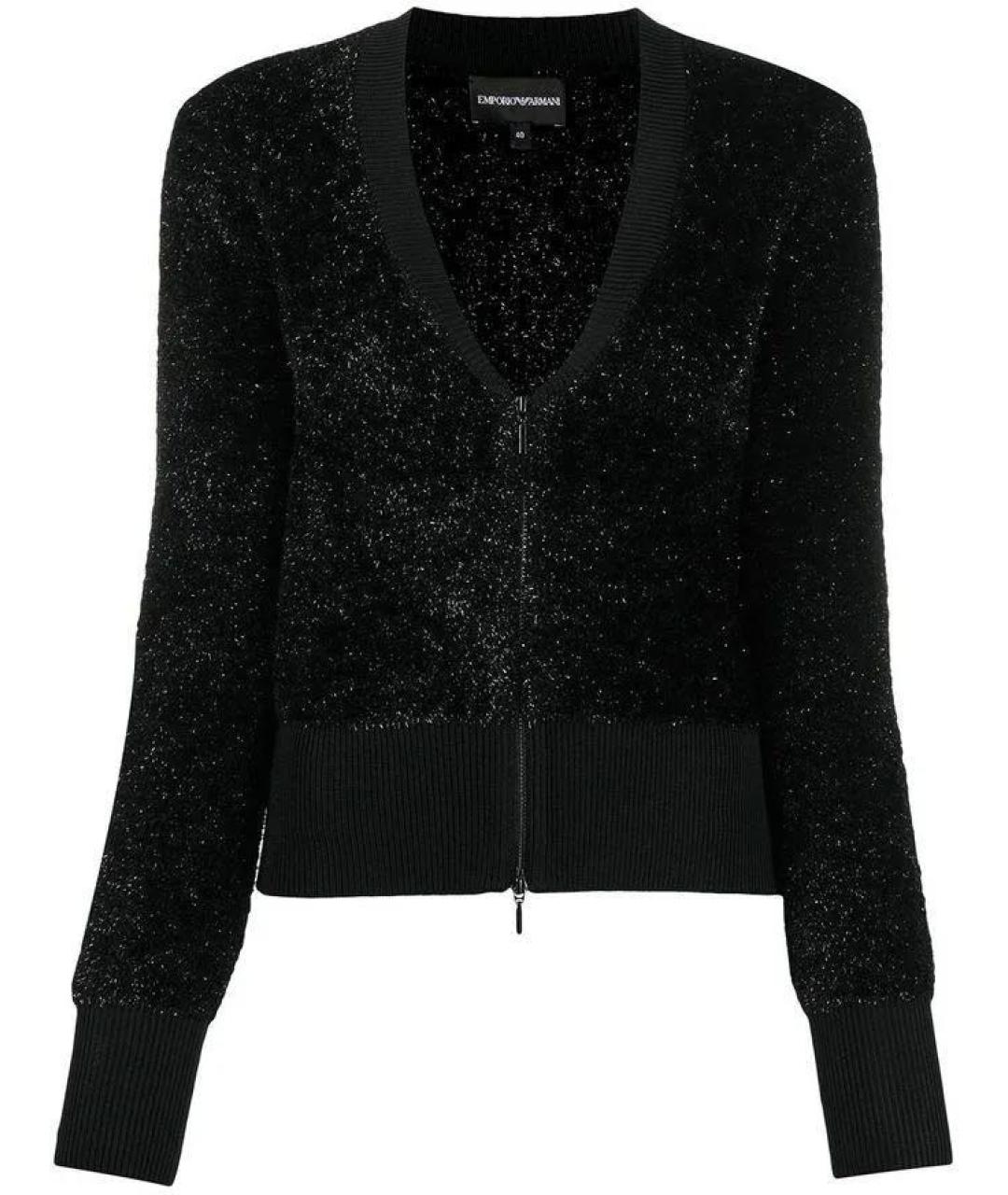 EMPORIO ARMANI Черный вискозный кардиган, фото 6