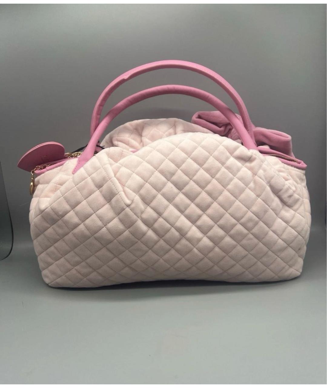 JUICY COUTURE Розовая бархатная сумка с короткими ручками, фото 2