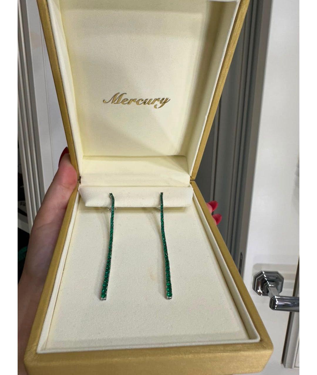 MERCURY Зеленые серьги из белого золота, фото 4