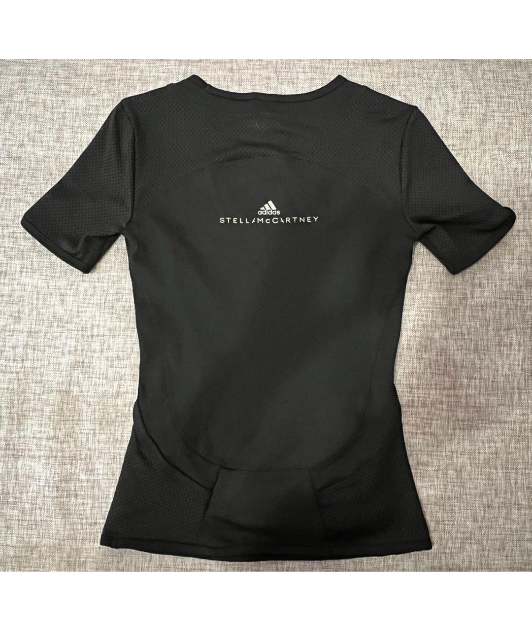 ADIDAS BY STELLA MCCARTNEY Черная полиэстеровая футболка, фото 2