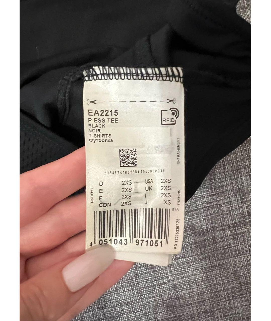 ADIDAS BY STELLA MCCARTNEY Черная полиэстеровая футболка, фото 4