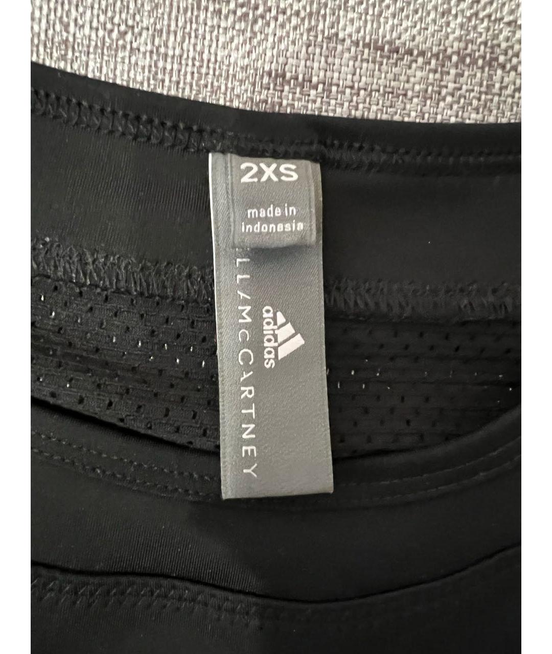 ADIDAS BY STELLA MCCARTNEY Черная полиэстеровая футболка, фото 3